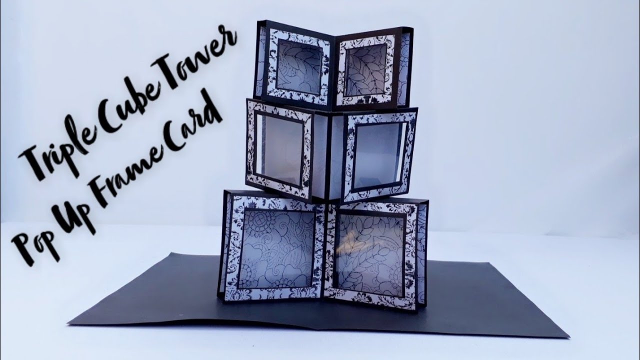 Triple Cube Tower - Pop Up Frame Card (part#1) | Scrapbook Card Ideas ...