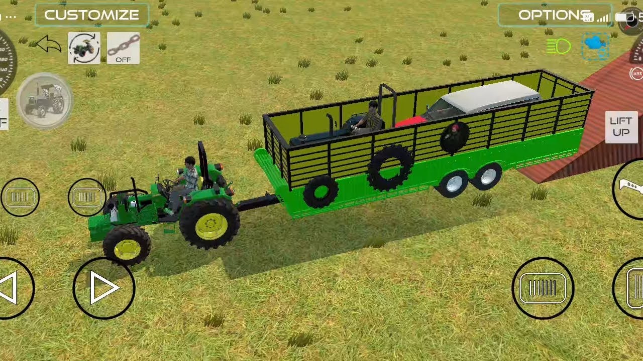 Indian tractor simulator game ka video tractor trali mein loading DJ truck tractor aur rajdoot