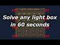 Solve light box puzzles in under a minute  master clue tutorial osrs