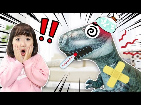 공룡이 아프대요! 공룡을 치료해 주자!! 공룡돌보기 Caring for Dinosaurs 마슈토이 Mashu ToysReview