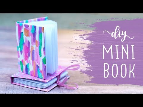 Mini Book Making Tutorial ???? DIY Mini Hardback Book with Binding!
