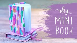 Mini Book Making Tutorial 📚 DIY Mini Hardback Book with Binding!