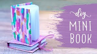 Mini Book Making Tutorial 📚 DIY Mini Hardback Book with Binding!