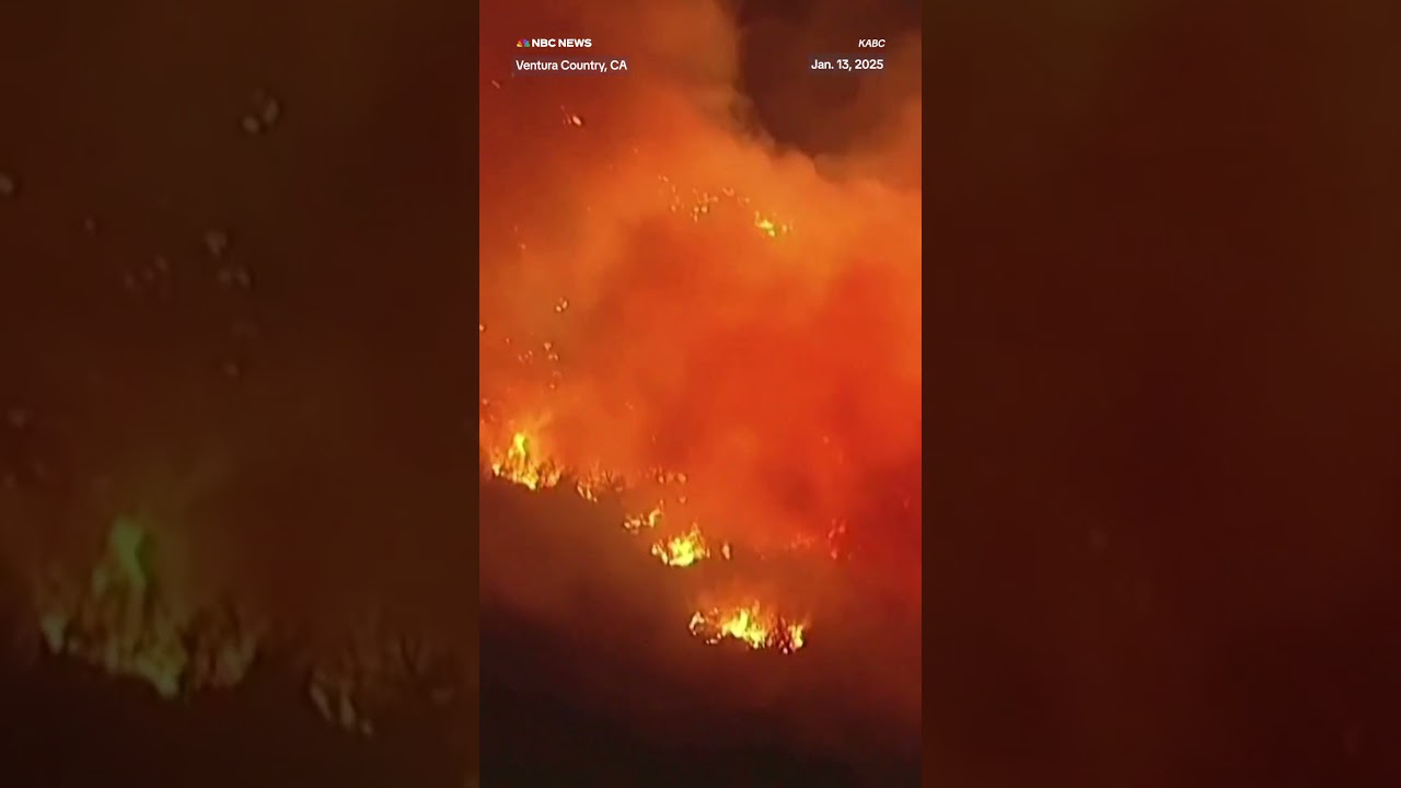 The Auto Fire has broken out north of L.A. in Ventura County amid strong Santa Ana winds.