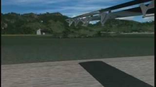 FSX -  Approach at  Airport Huahine-Fare, Tahiti (French Polynesia) with Twin Otter DHC 6