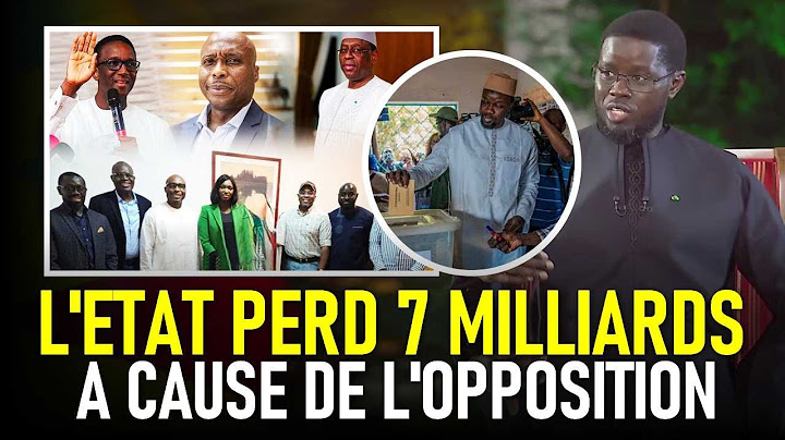 Etat Ñàkk Na 7 Milliards Ndax Opposition Bi