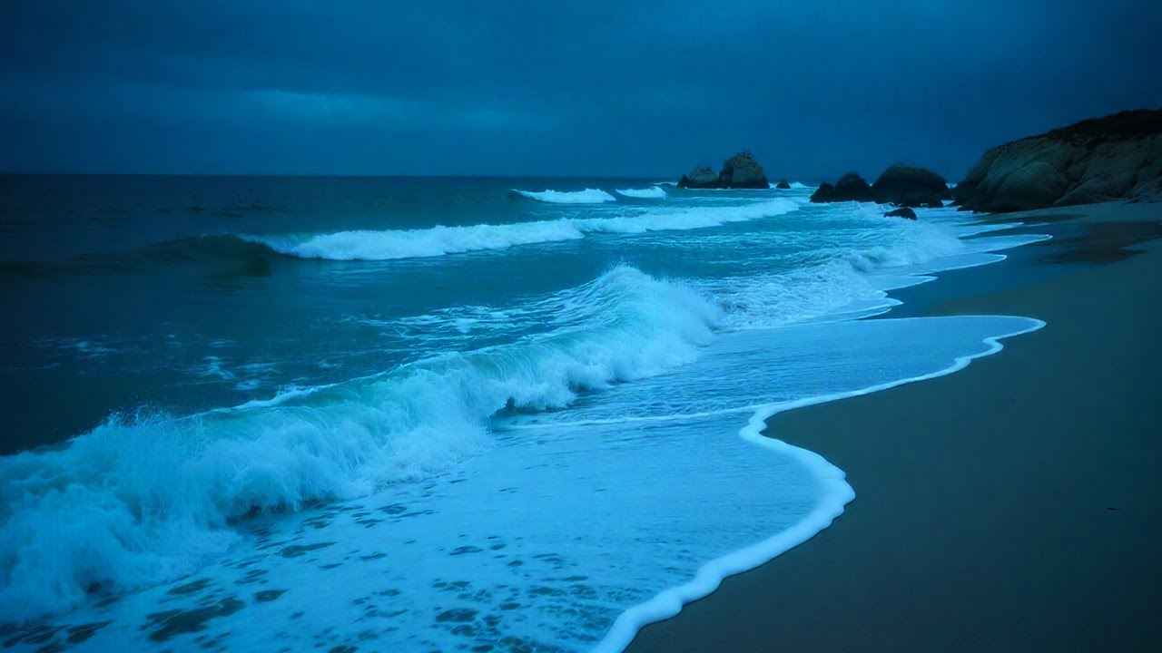 Your Mind Won’t Stop? 🌙 Night Ocean Waves to Calm You Down (LIVE)