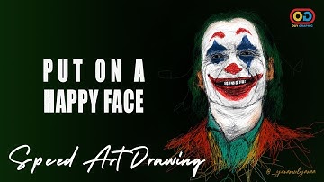 Speed Art - Drawing Joker With Brush in Adobe Photoshop | Scribble art photoshop