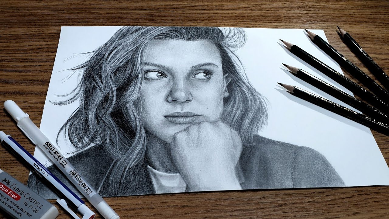 Filipovics Art - Colored pencil drawing of Millie Bobby Brown as Eleven  from Stranger Things by Laura Filipovics YouTube video:  https://youtu.be/XD4_DCt1h-k #strangerthings #eleven #netflix | Facebook