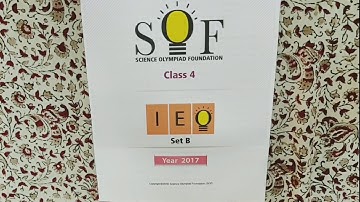 IEO Class 4 | 2017 question paper with ans