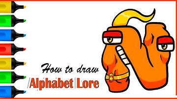How To Draw Alphabet Lore - Letter N | Easy Step By Step Drawing Tutorial #howtodraw #alphabetlore