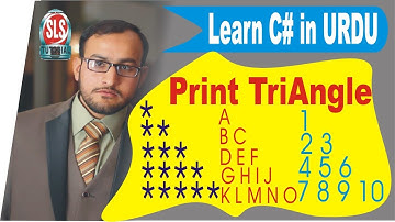 Print Triangle of Stars, Alphabets or Digits | C# Tutorial for Beginners p17 URDU/HINDI