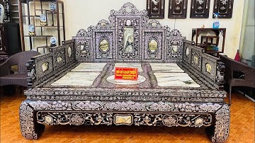 Sập ba thành ngũ sơn cẩn ốc xà cừ siêu Vip