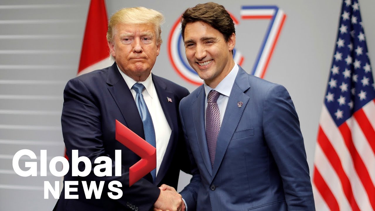 G7 summit Trump, Trudeau meet to discuss U.S.Canada trade, economic
