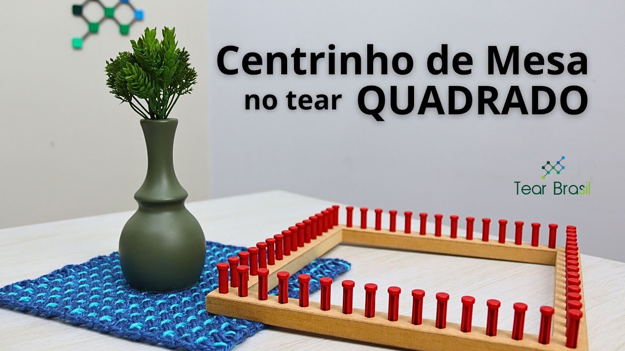 DIY Tear Quadrado - Centrinho de Mesa - Técnica Exclusiva de Pontos Cruzados