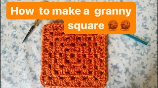 How to crochet a granny square for beginners