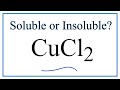 Copper II Chloride Solubility Concepts