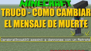 TRUCO - CAMBIAR MENSAJE DE MUERTE ! Minecraft XBOX ONE / XBOX 360 / PS4 / PS3 / PC #23(TU19)