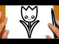 COMMENT DESSINER UNE TULIPE MIGNONNE | Dessins faciles