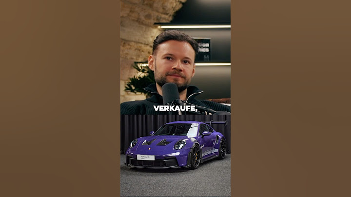 Ich verkaufe meinen Porsche GT3 RS