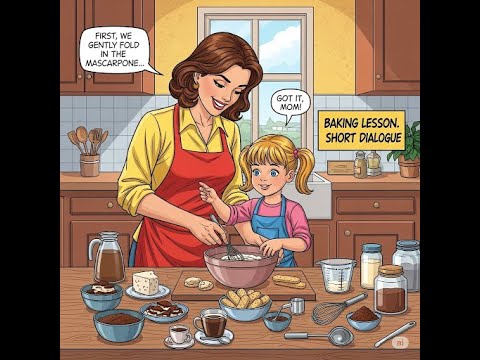 Tiramisu Tutorial: A Mother-Daughter Baking Lesson   #shortenglishdialogues , #learnenglish