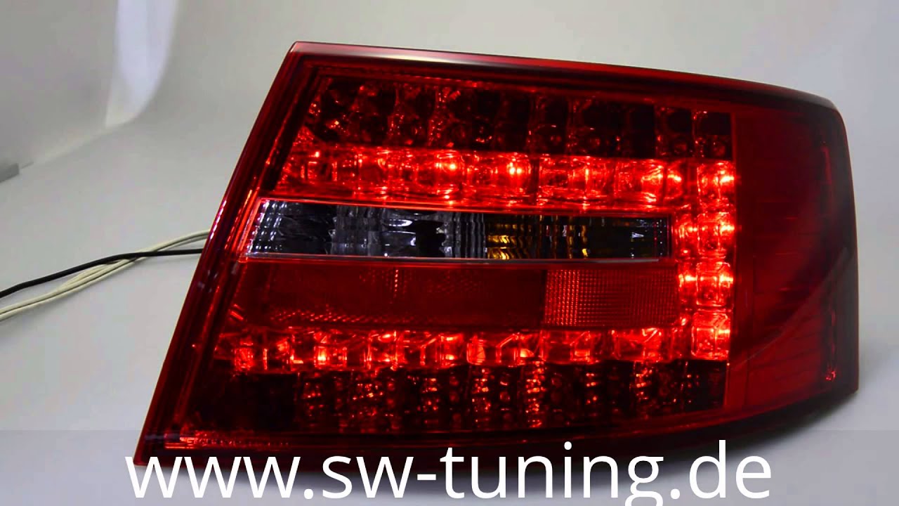 Audi A6 4f Avant Rückleuchten Ausbauen Anleitung LED Rückleuchten für Audi A6 4F Limo red/clear by SW-Tuning - YouTube