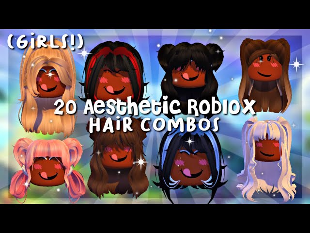 20 Aesthetic Roblox Hair Combos For Girls Youtube - purple roblox hair combos