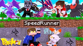 Minecraft Pixelmon Manhunt (1 Speedrunner VS 2 Caçadores) Mas Meu Amigo Tem Pokémon Inicial