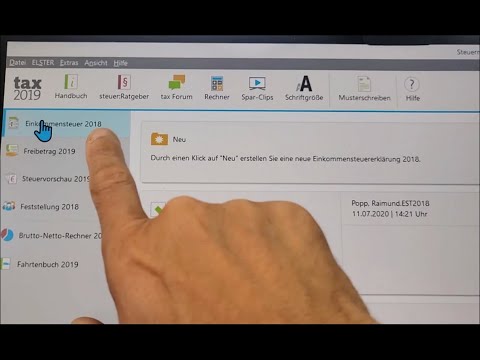 Steuer selber machen mit Software TAX 2021 für Einkommensteuer-Erklärung Lohn Umsatz Selbständige