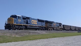 CSX SD70MAC 4771 Leads Empty Coal Train in Russia, Ohio