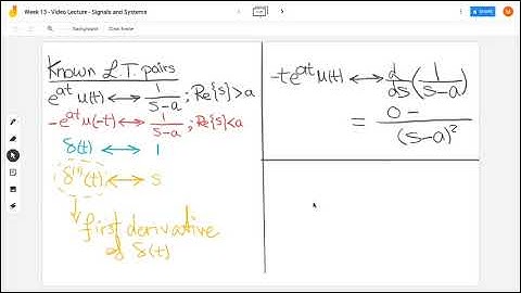 Signals and Systems - Video Lecture - The Laplace Transform - Part 03