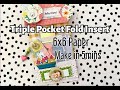 6x6 Paper| Triple Pocket Fold Insert | Make in 5mins | NO Measuring Needed | Happy Mail Idea