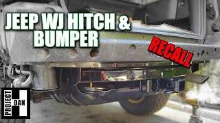 FACTORY RECALL JEEP WJ TRAILER HITCH INSTALLATION & REAR BUMPER RESTORATION