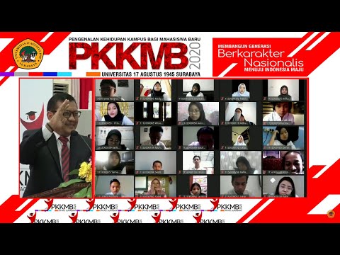 Pembukaan PKKMB Daring 2020 UNTAG Surabaya