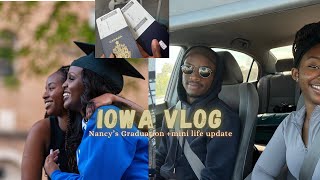 Iowa TRAVEL vlog🇺🇸|| Graduation 🎓 &amp; new house tour 🏡