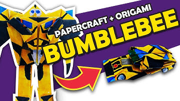 MAKE AN AUTOBOT BUMBLEBEE Paper Craft that TRANSFORMS!