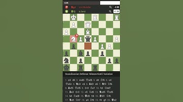 Scandinavian Defense Leads to Epic Blunder! #chess #chessopening #chessshorts