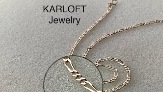 DIY SUPER POPULAR GOLD FIGARO CHAIN 18 k by  jewelry KARLOFT #figarochain #chain