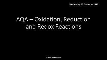 AQA 1.7 Oxidation, reduction and redox reactions REVISION