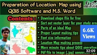 Preparation of Location Map using QGIS Software with layout making tips || Anup Mridha || GeoBitaan. screenshot 5