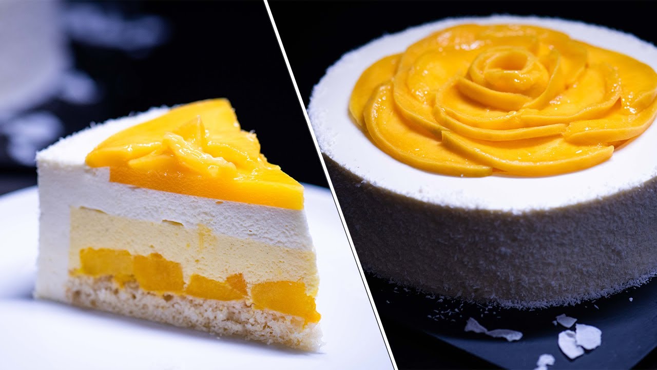Tort Entremet cu Mango si Cocos / Mango & Coconut Entremet Cake (EN. SUB.)