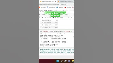 converting string to DateTime in PANDAS #datascience #python #pandas #datetime