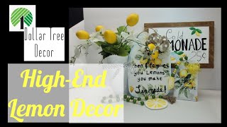 Lemon Theme 5 under $5 Challenge June |Dollar Tree Decor