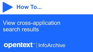How to view cross-application search results | OpenText InfoArchive