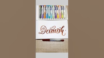 "Devansh" Name Calligraphy ❤️ #shorts #calligraphy #trending #lettering #art