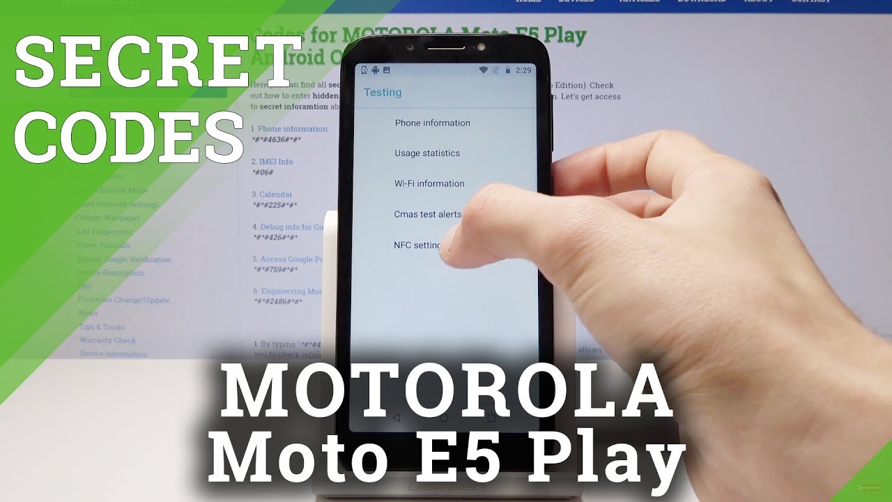 Codes Motorola Moto E5 Play How To Hardreset Info