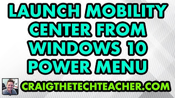 How To Launch Mobility Center From The Windows 10 Start Menu Power Menu (2022)