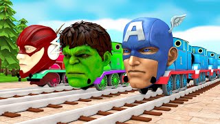 【踏切アニメ】あぶない電車 TRAIN THOMAS 🚦 Fumikiri 3D Railroad Crossing Animation #123456