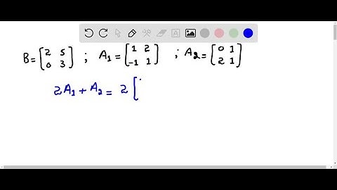 Write B as a linear combination of the other matrices, if possible.