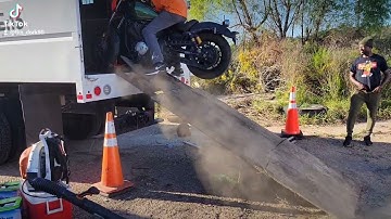 Man Loading Motorcycle Fails || ViralHog